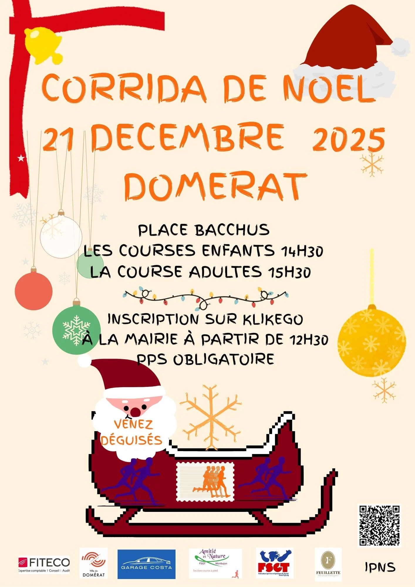 Corrida de Noël Domerat 2025 Inscription Résultats