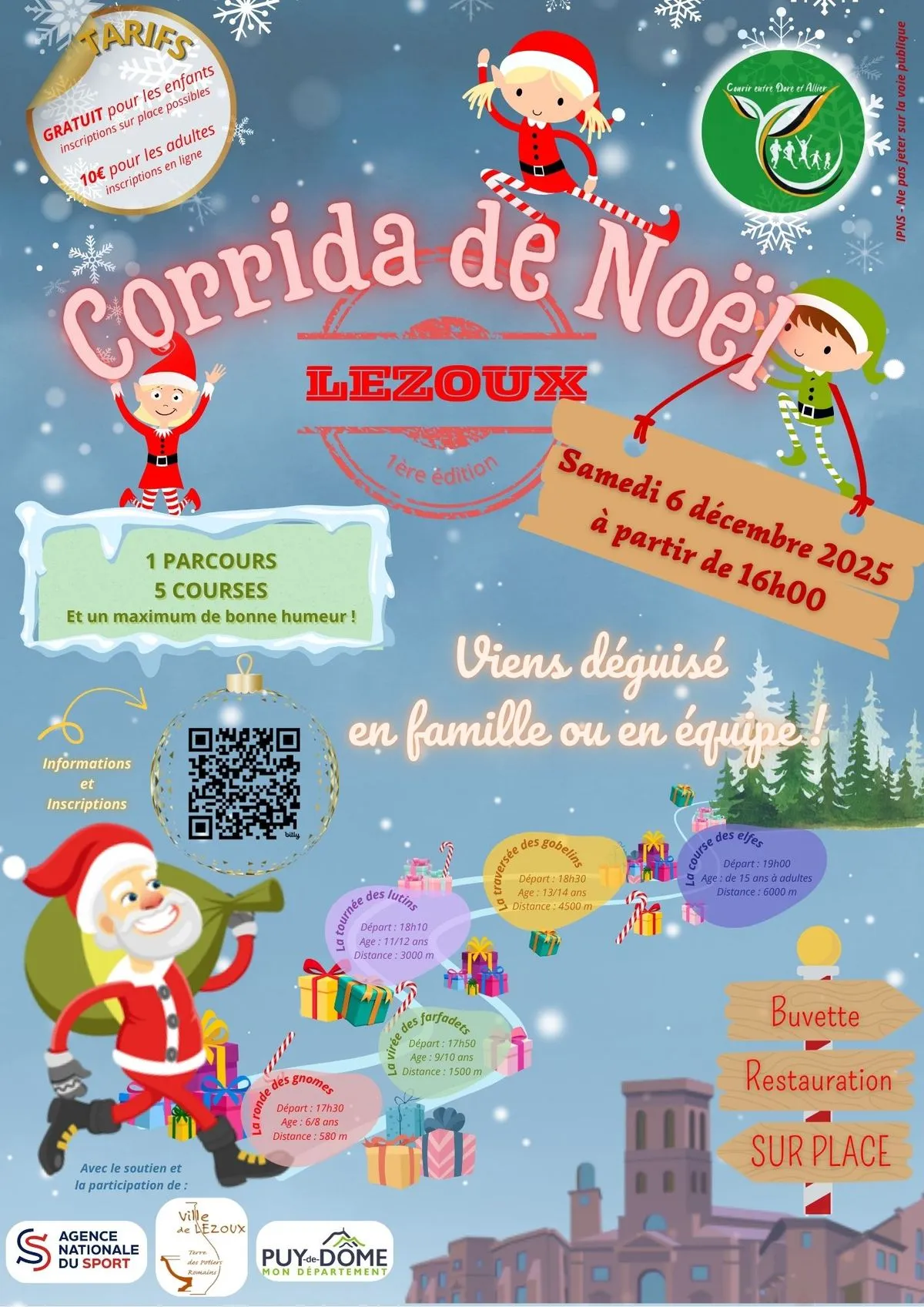 Corrida de Noël Lezoux 2025 Inscription Résultats