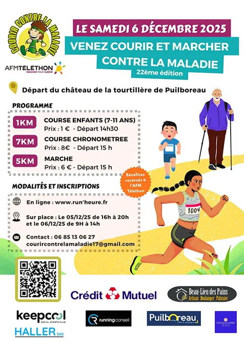 Courir contre la maladie Puilboreau 2025 Inscription Résultats