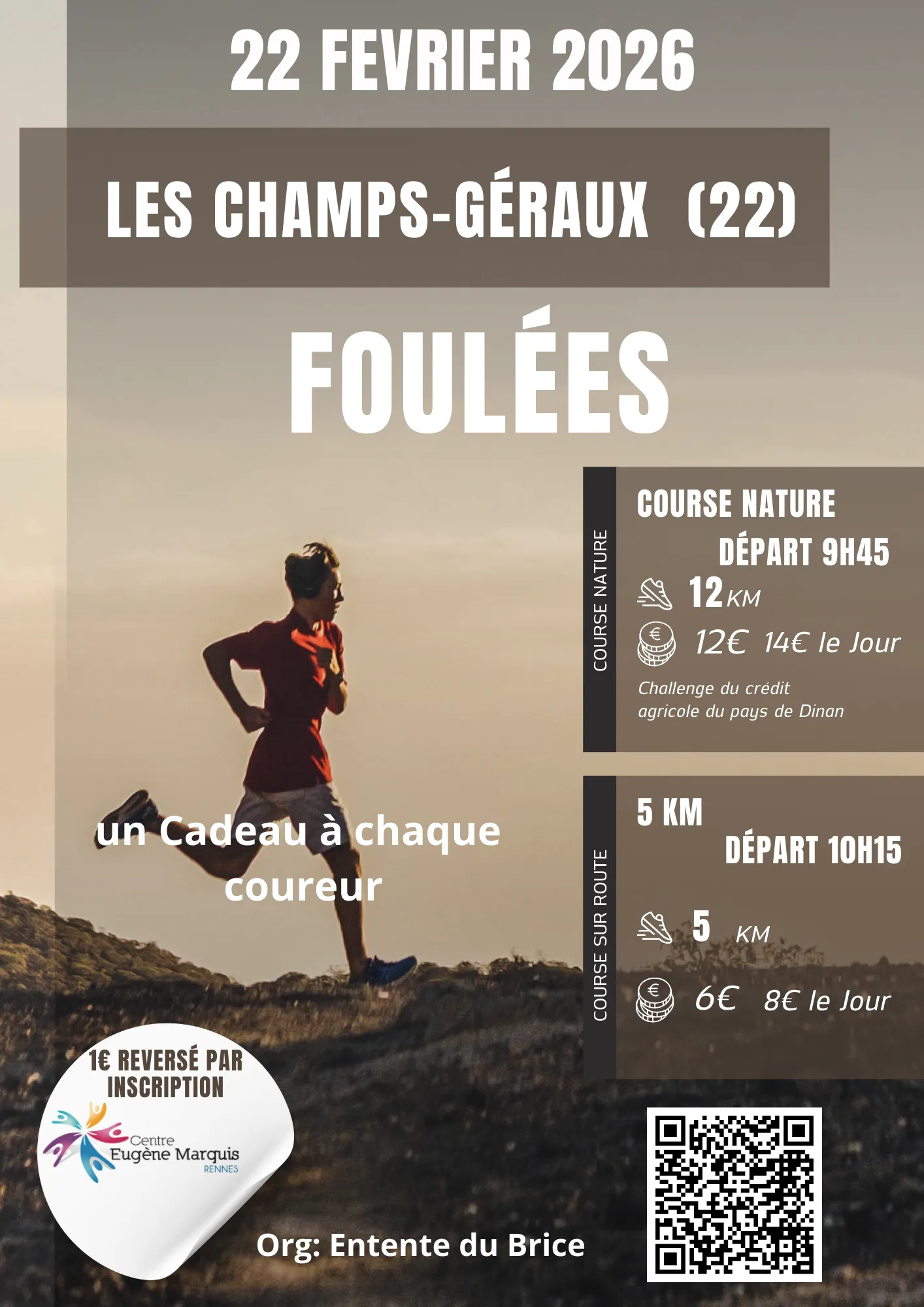 Foulées des Champs Géraux 2026 Inscription Résultats