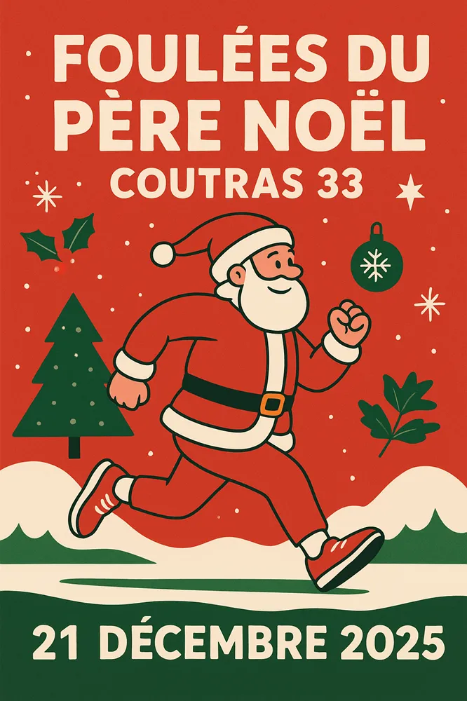 Foulées du Père Noël Coutras 2025 Inscription Résultats