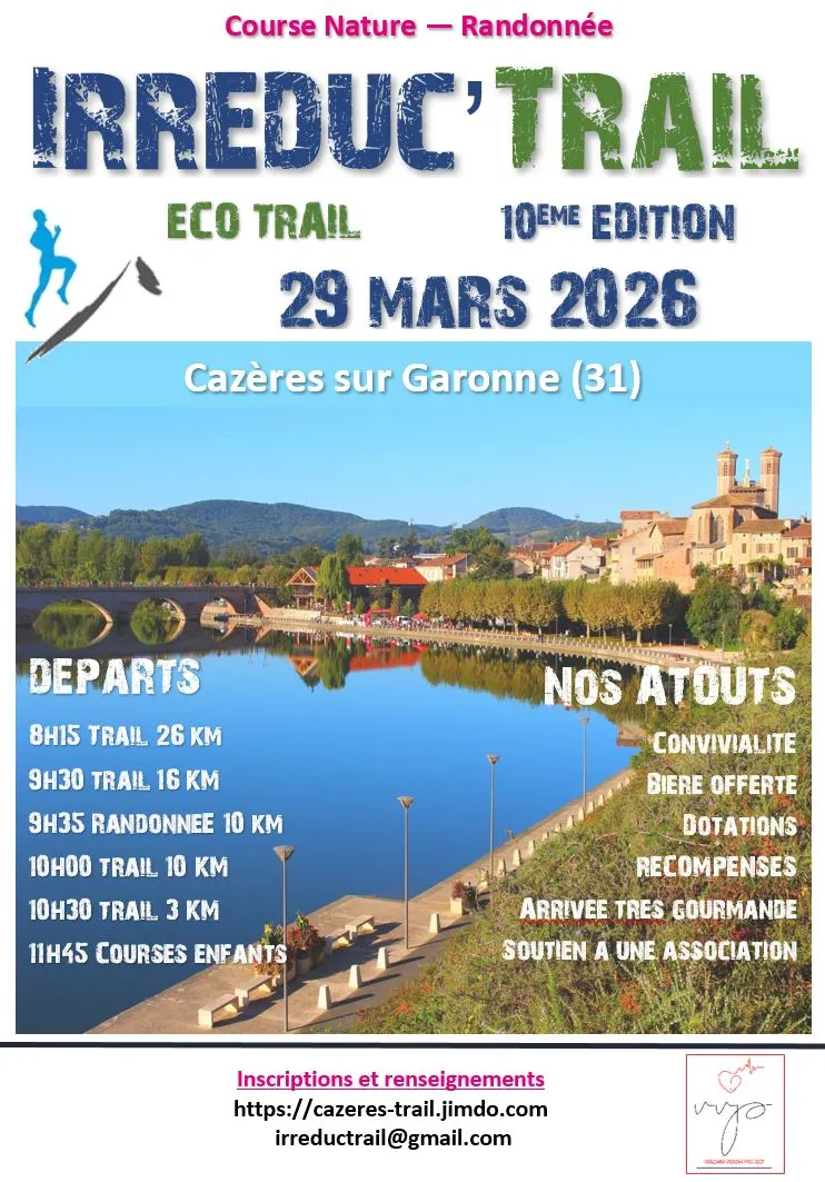Irréduc’Trail de Cazères 2026 Inscription Résultats