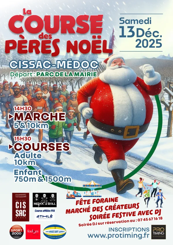 La Course des Pères Noël 2025 Inscription Résultats