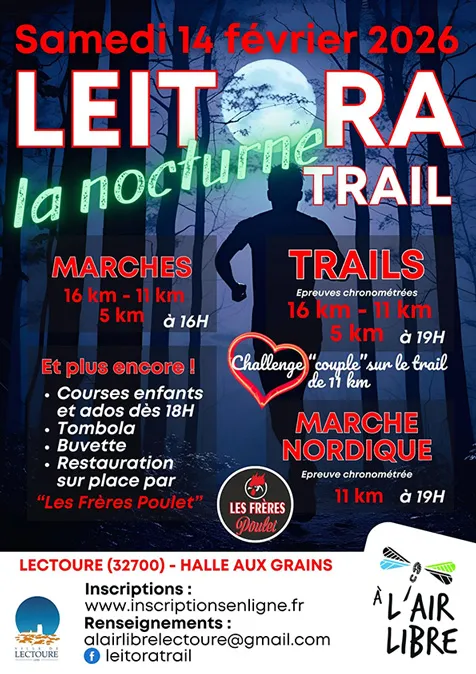 Leitora Trail la Nocturne 2026 Inscription Résultats