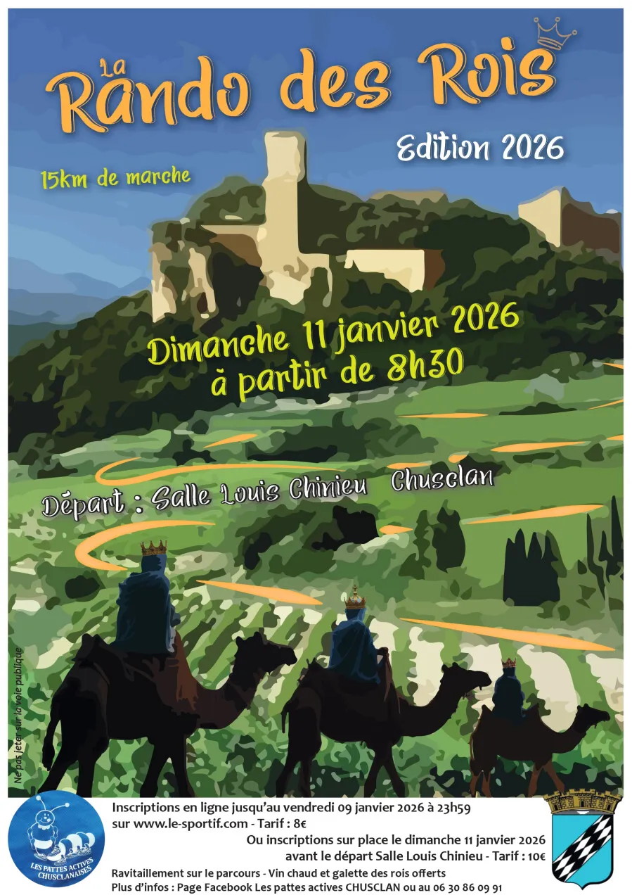Rando des Rois Chusclan 2026 Inscription Résultats