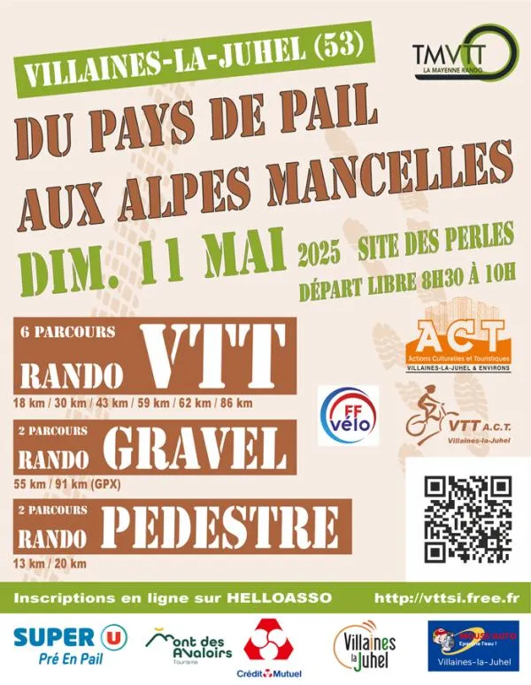 Rando du Pays de Pail aux Alpes Mancelles  2025 Inscription Résultats