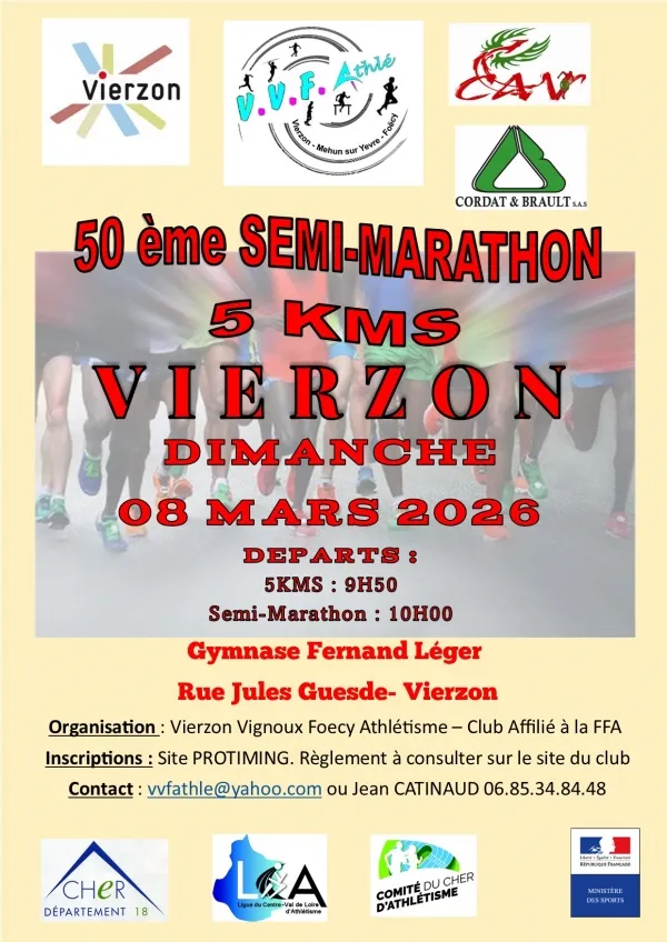 Semi Marathon de Vierzon 2026 Inscription Résultats