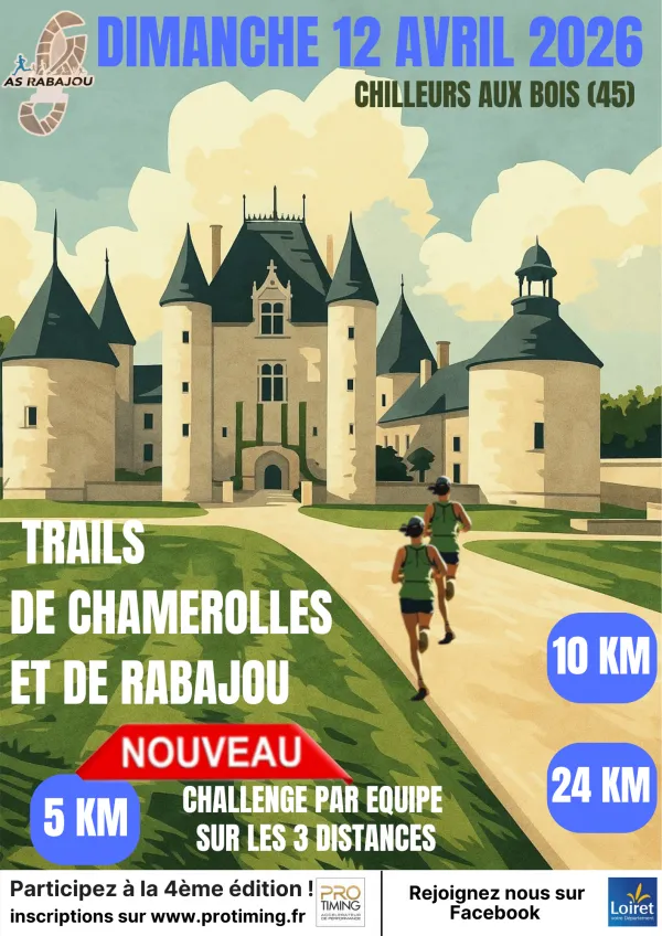 Trail de Chamerolles et Rabajou 2026 Inscription Résultats