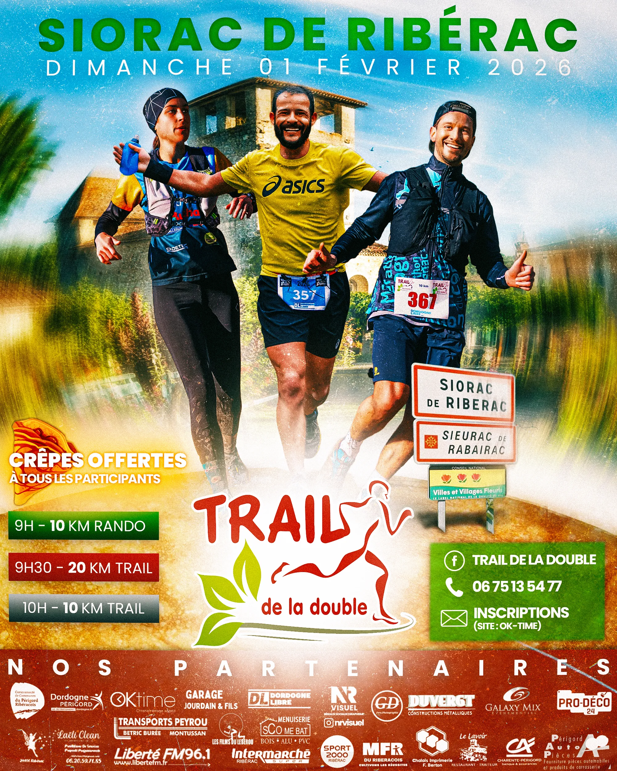Trail de la double Siorac de Riberac 2026 Inscription Résultats