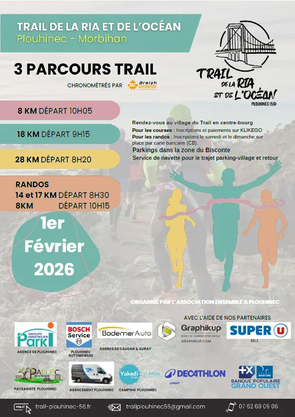 Trail de la Ria et de l&rsquo;Océan 2026 Inscription Résultats
