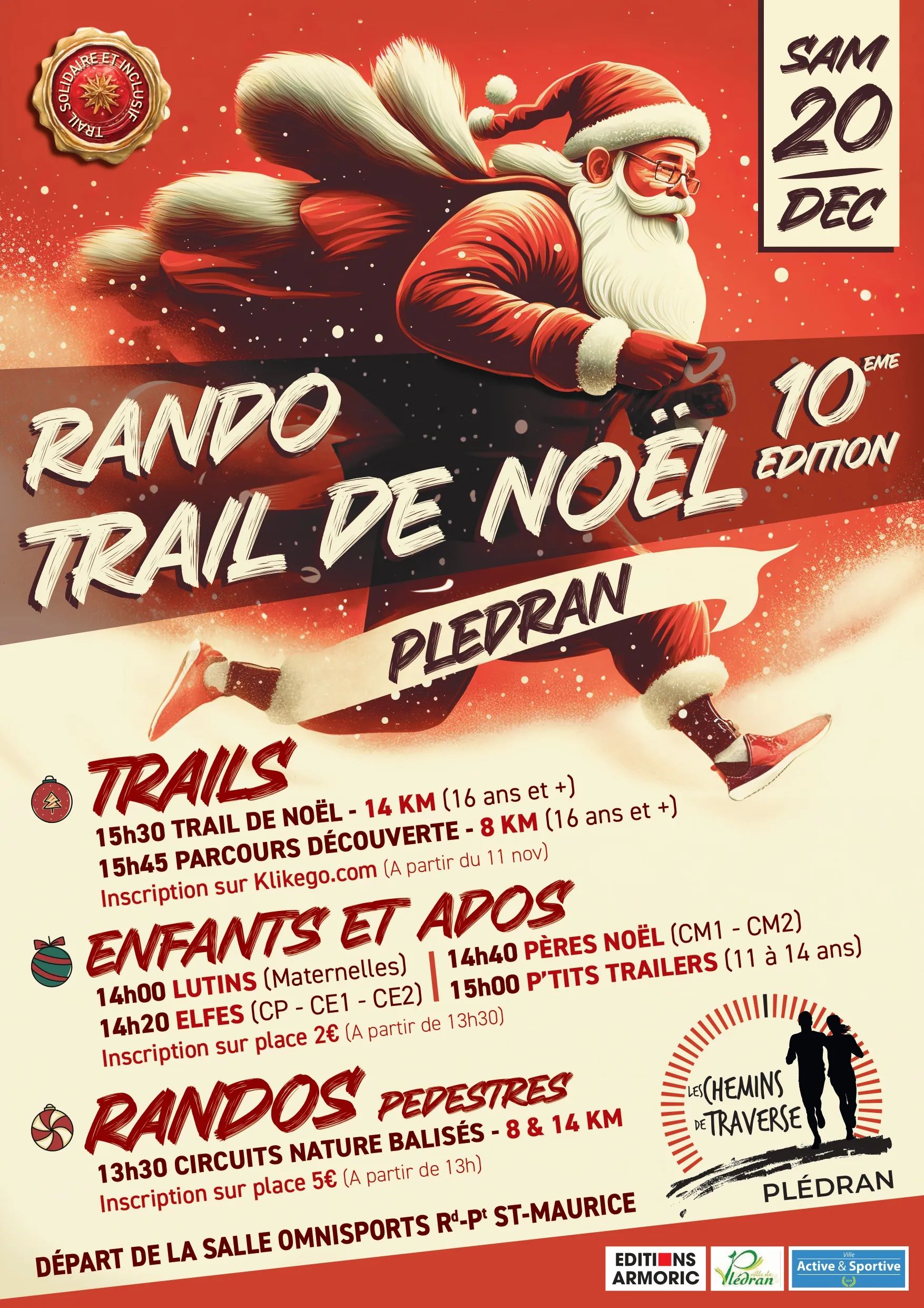Trail de Noël Pledran 2025 Inscription Résultats