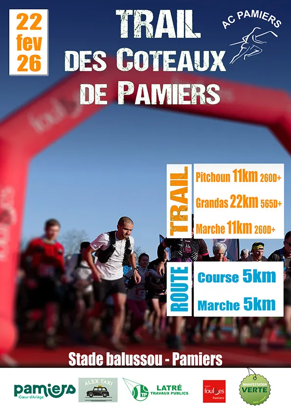 Trail des Côteaux de Pamiers 2026 Inscription Résultats