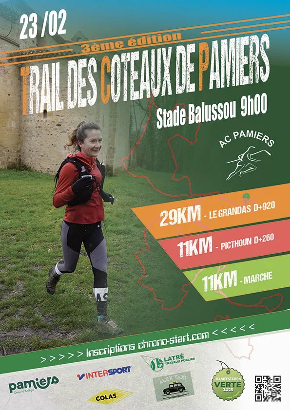 Trail des Côteaux de Pamiers 2026 Inscription Résultats