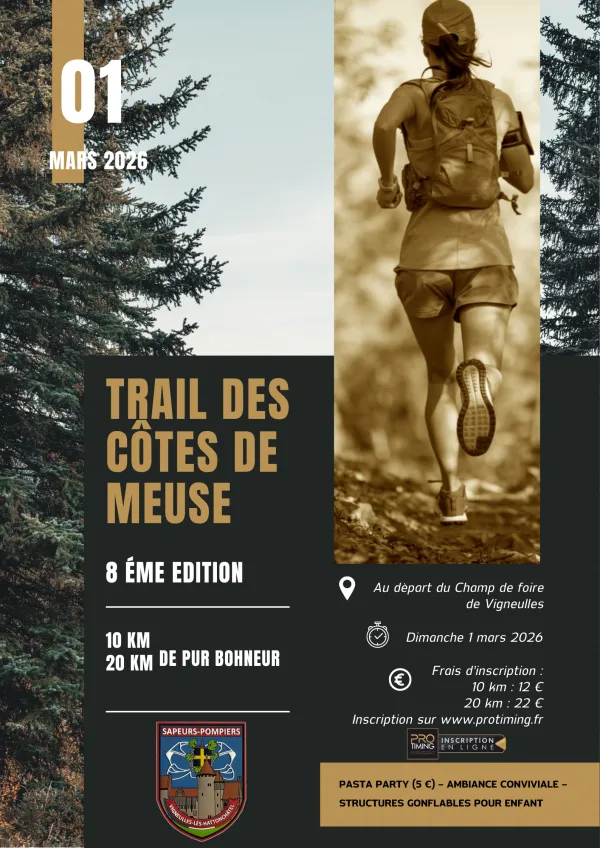 Trail des Côtes de Meuse 2026 Inscription Résultats