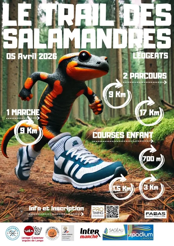 Trail des Salamandres Léogeats 2026 Inscription Résultats