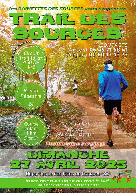 Trail des Sources – Gasques 2025 Inscription Résultats