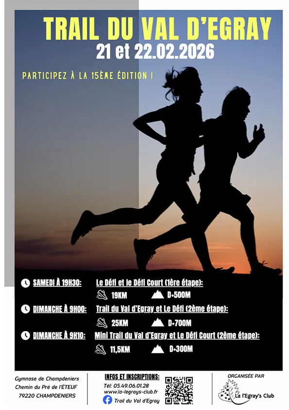 Trail du Val d&rsquo;Egray 2026 Inscription Résultats