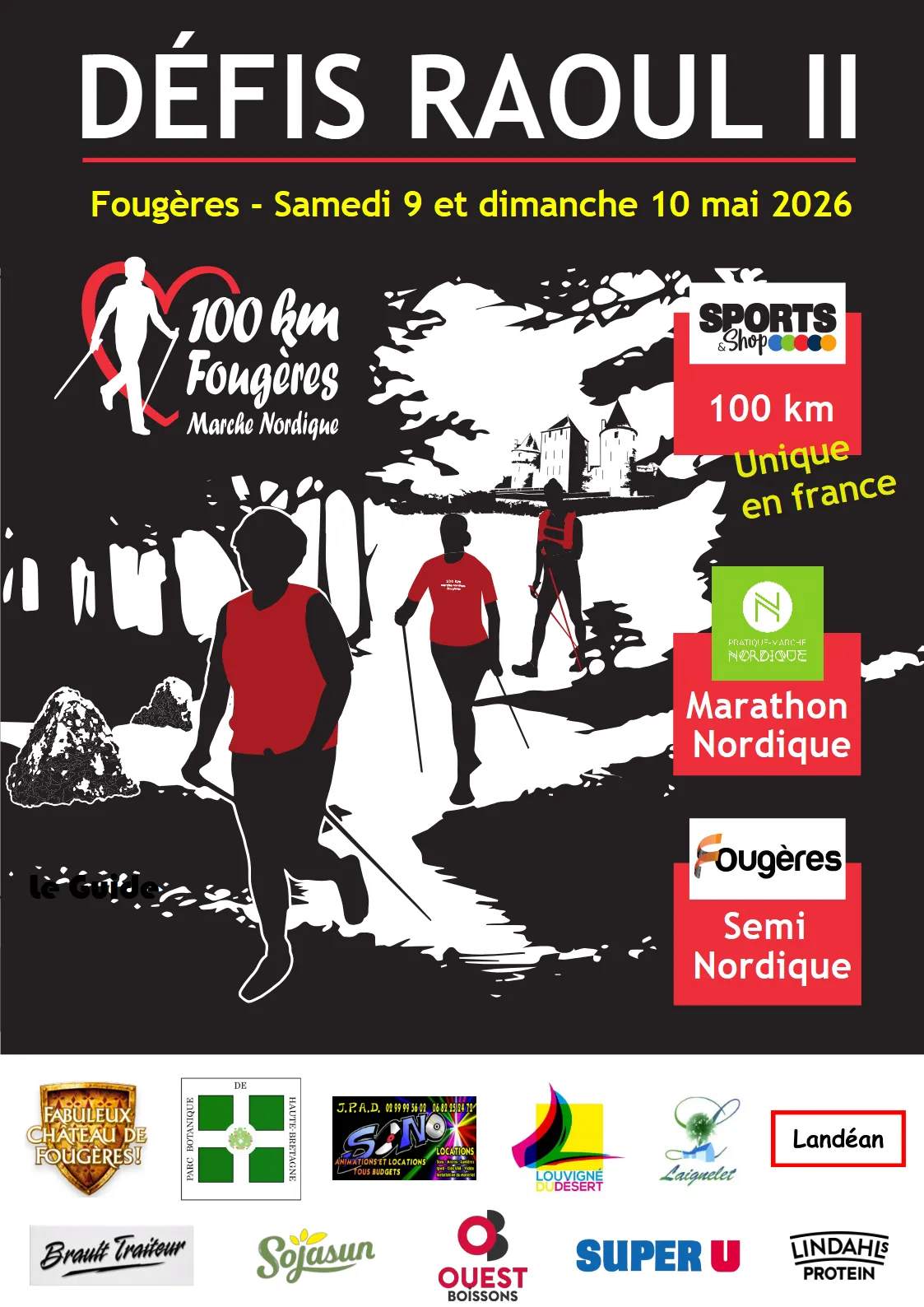 100 km marche nordique Fougères 2026 Guide Inscription Résultats