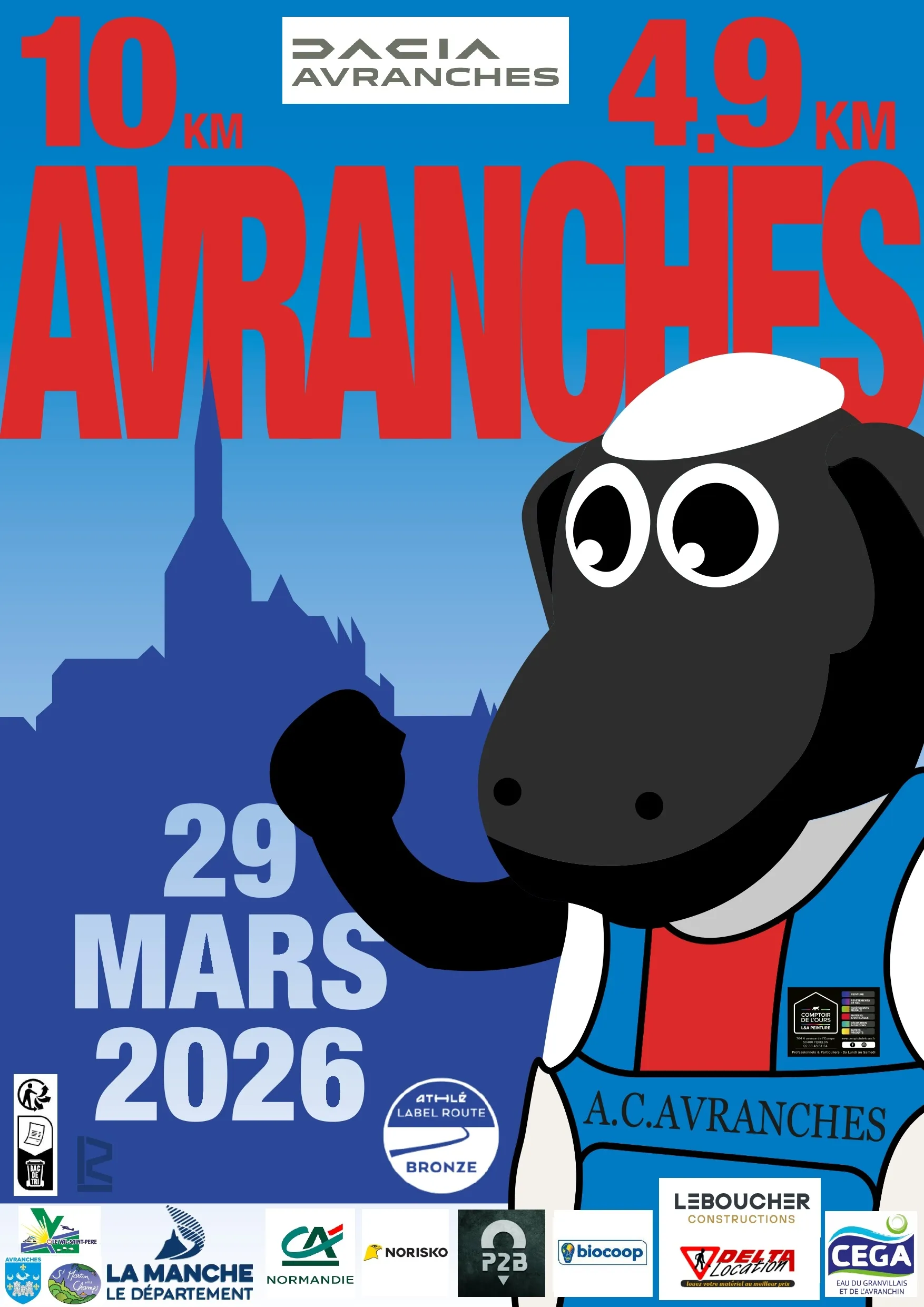 10 km d&rsquo;Avranches 2026 Inscription Résultats