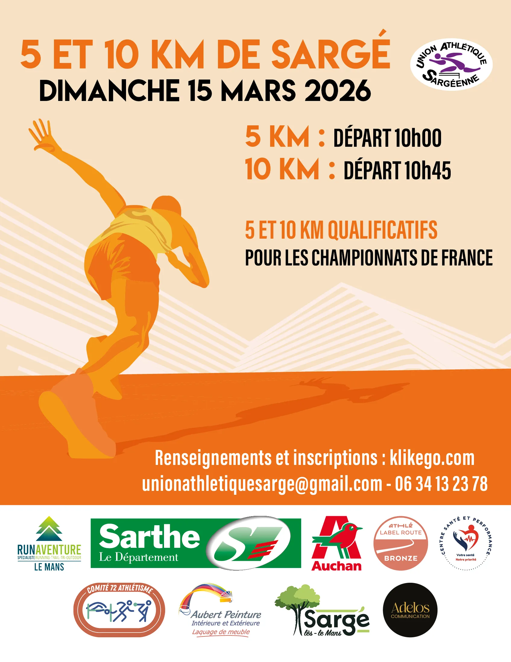 10 km de Sarge 2026 Inscription Résultats