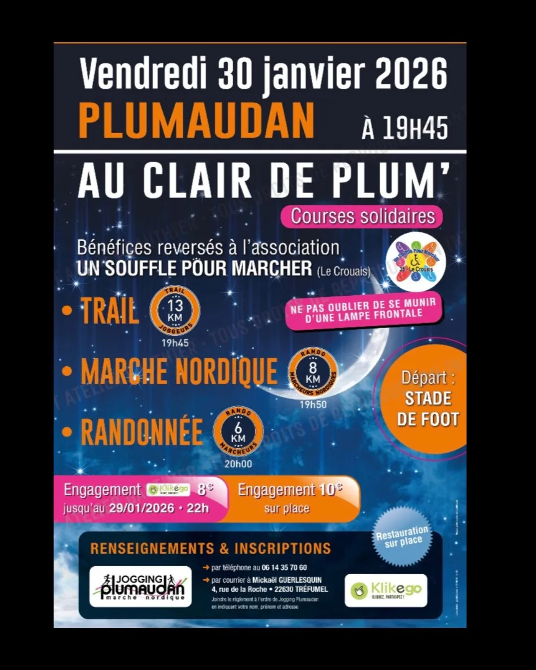 Au Clair de Plum 2026 Inscription Résultats
