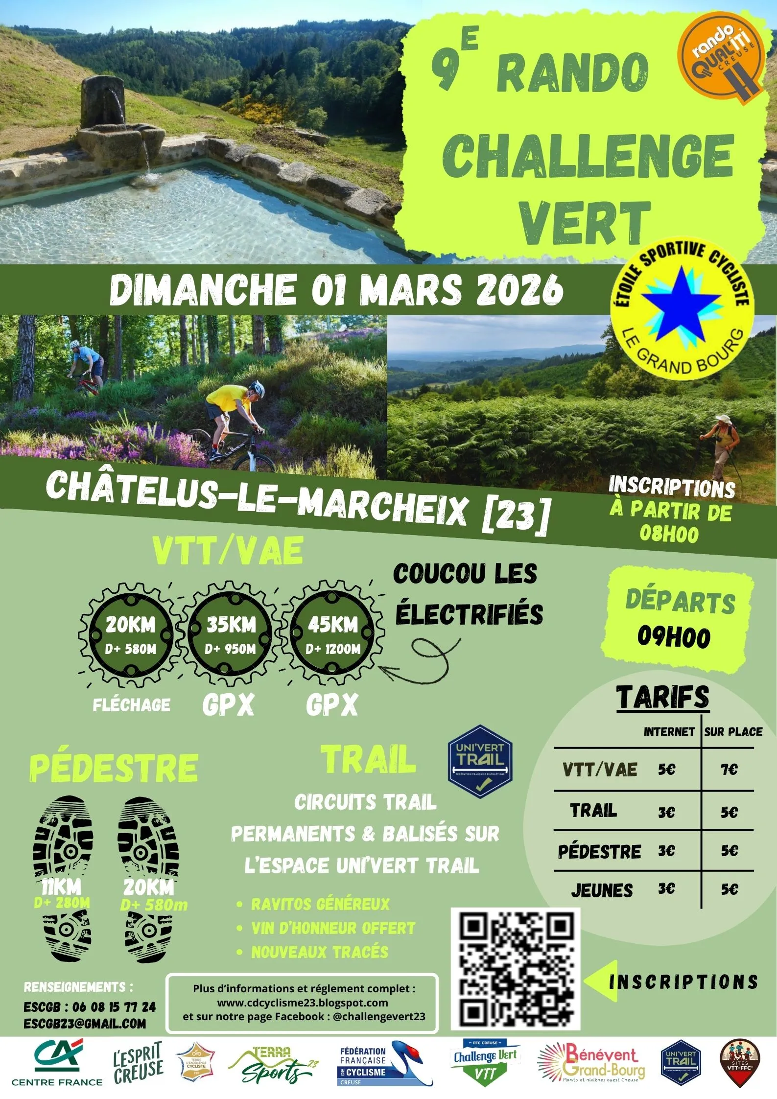 Challenge Vert Châtelus le Marcheix 2026 Guide Inscription Résultats