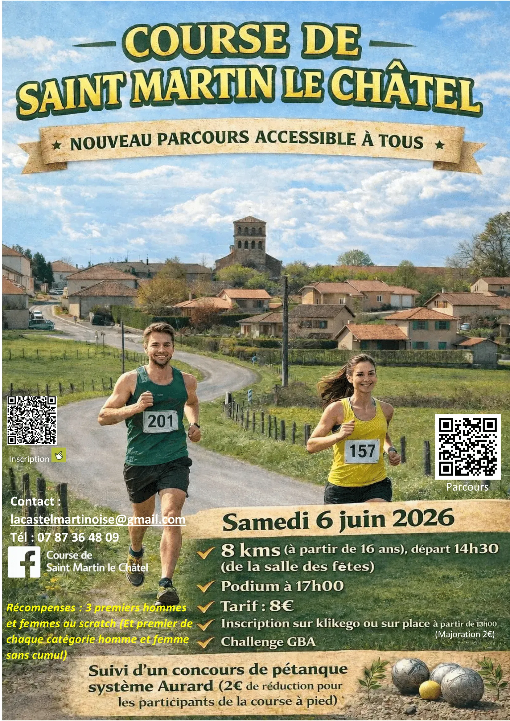 Corrida de Saint Martin le Châtel 2026 Guide Inscription Résultats