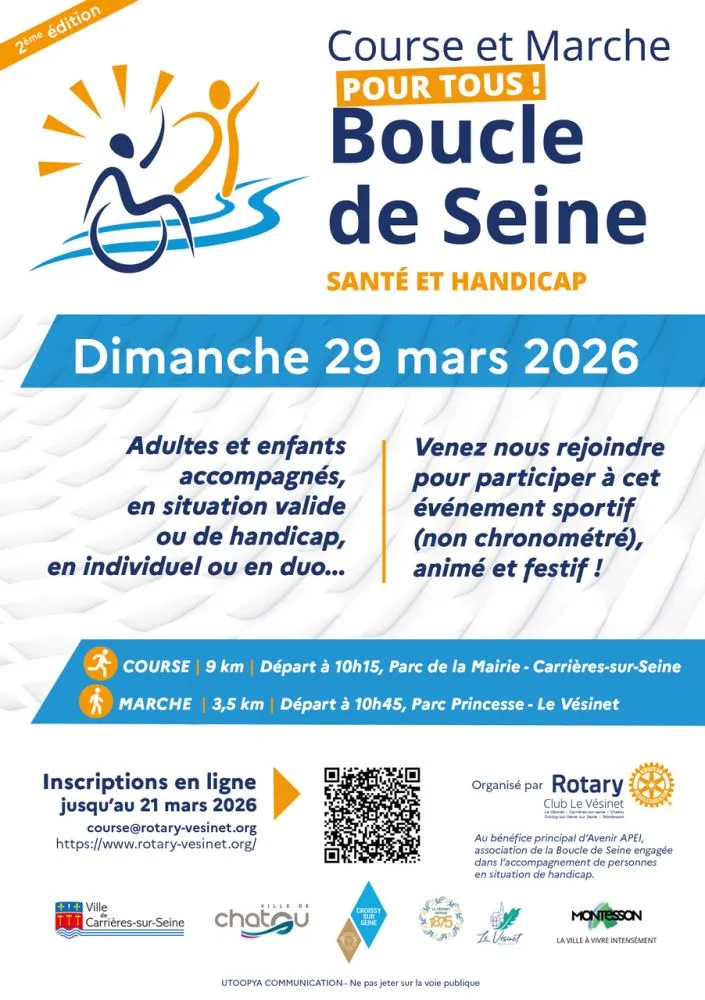 Course et Marche Santé et Handicap Boucle de Seine 2026 Inscription Résultats