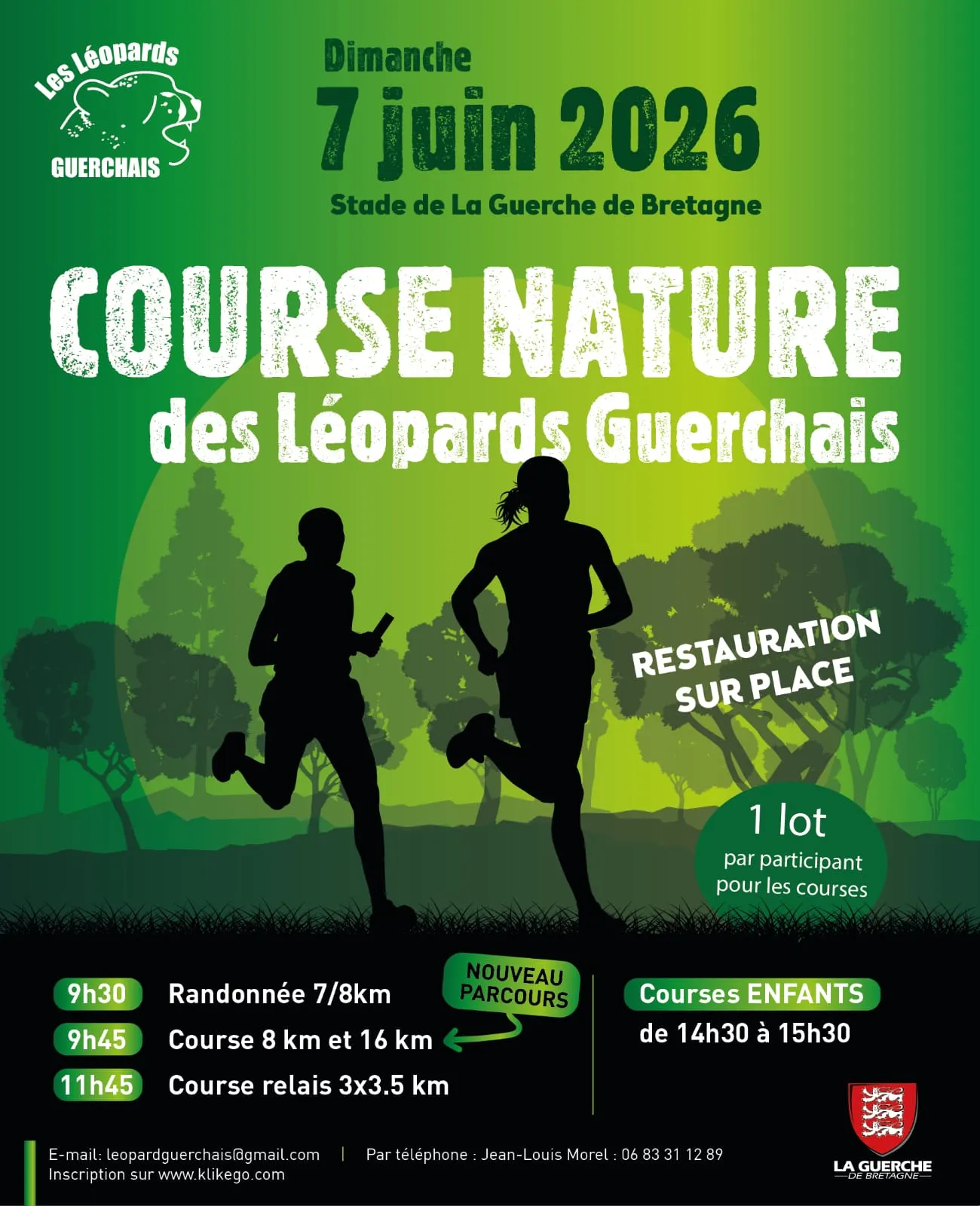 Course nature des Léopards Guerchais 2026 Guide Inscription Résultats