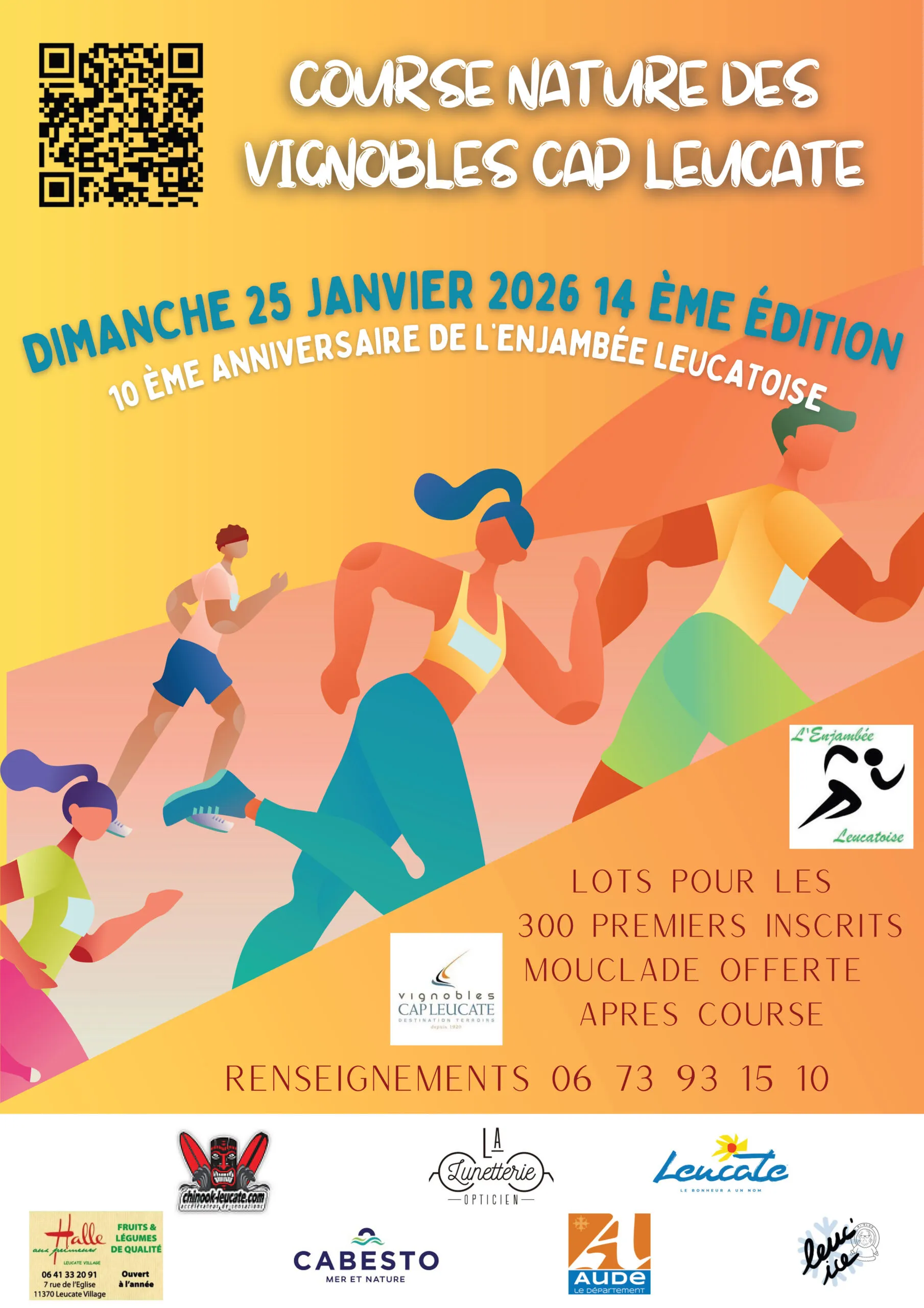 Course nature des vignobles de Cap Leucate 2026 Guide Inscription Résultats