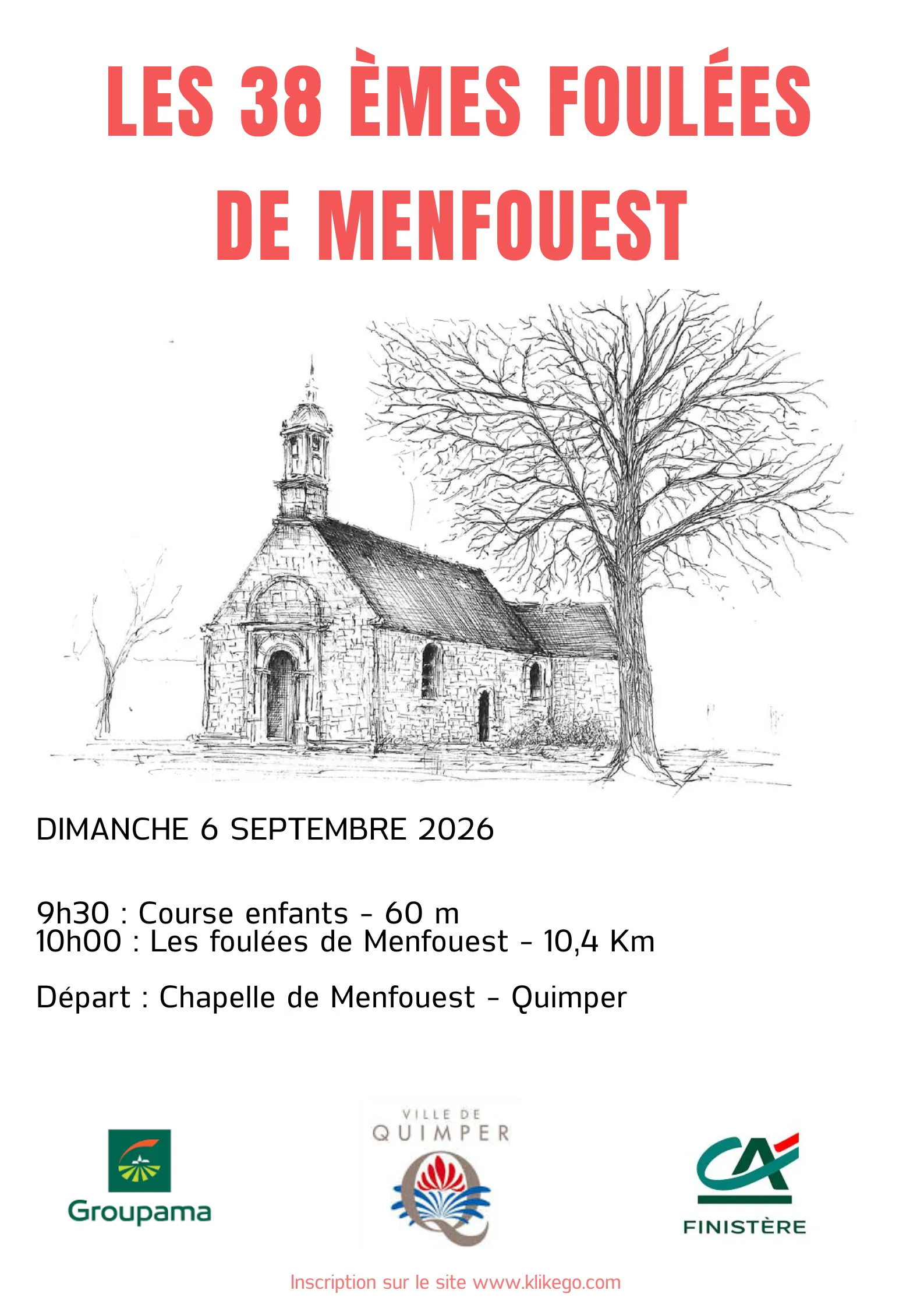 Foulées de Menfouest 2026 Guide Inscription Résultats
