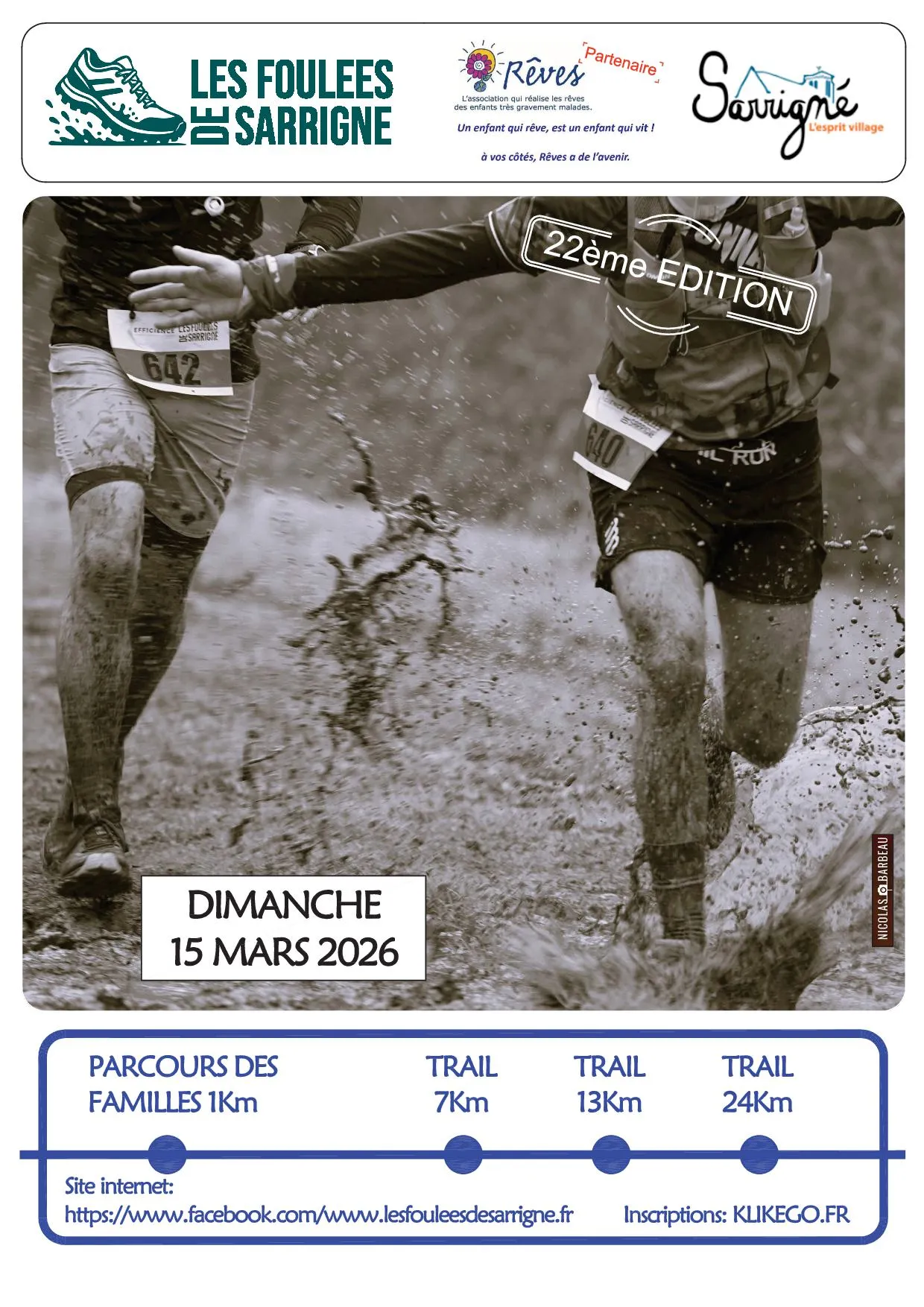 Foulées de Sarrigné 2026 Inscription Résultats