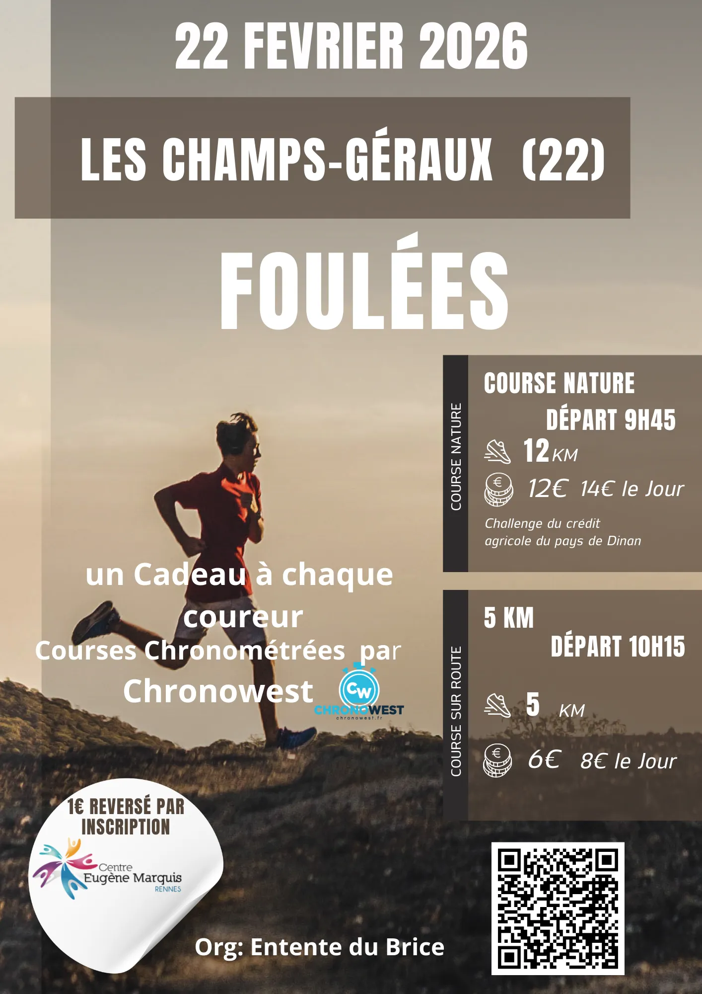 Foulées des Champs Géraux 2026 Inscription Résultats