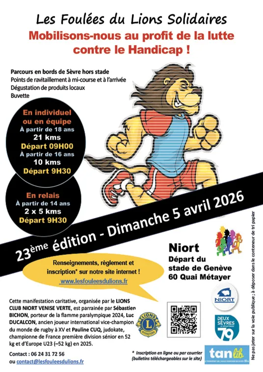 Foulées du Lions 2026 Inscription Résultats