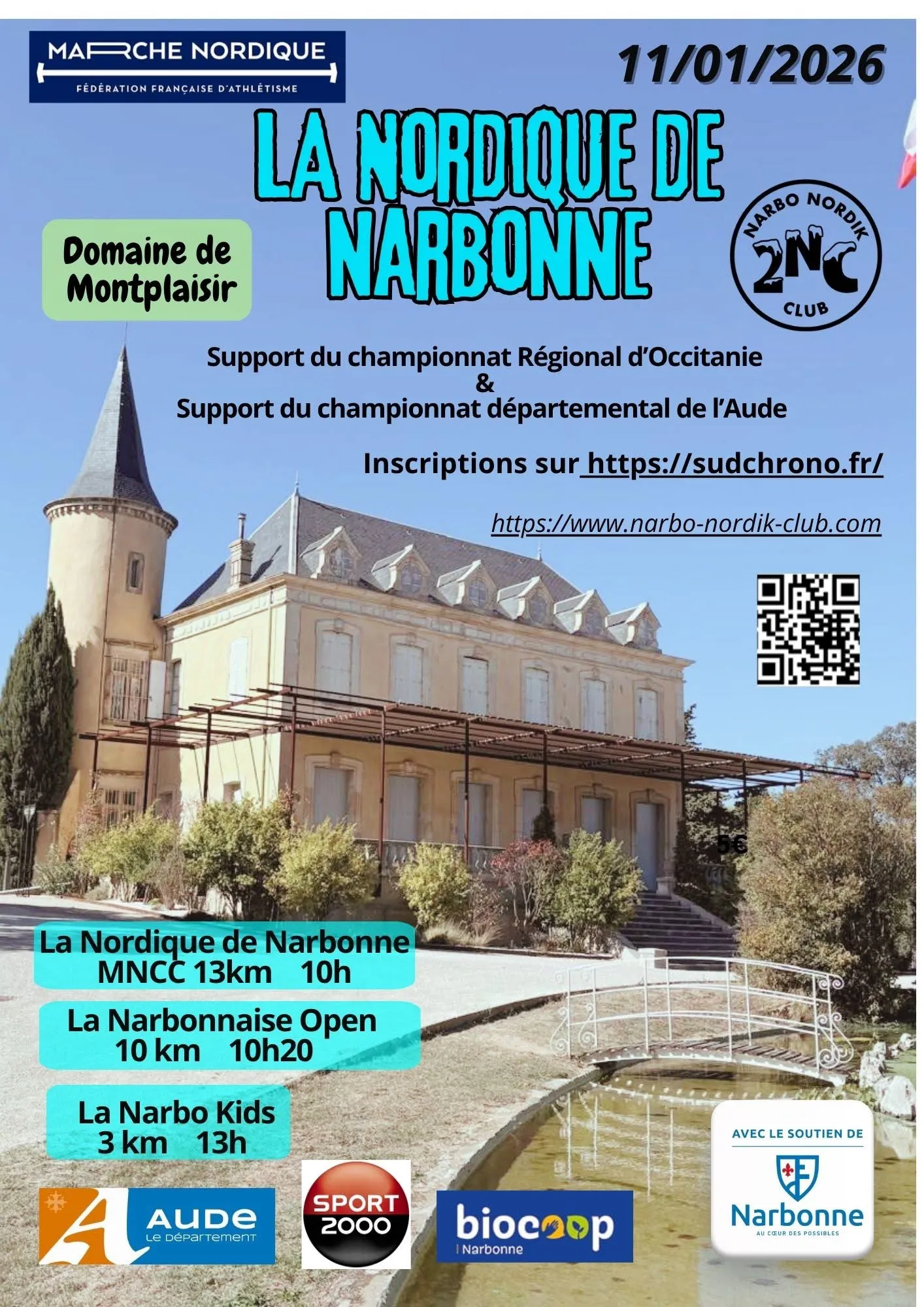 La Nordique de Narbonne 2026 Inscription Résultats