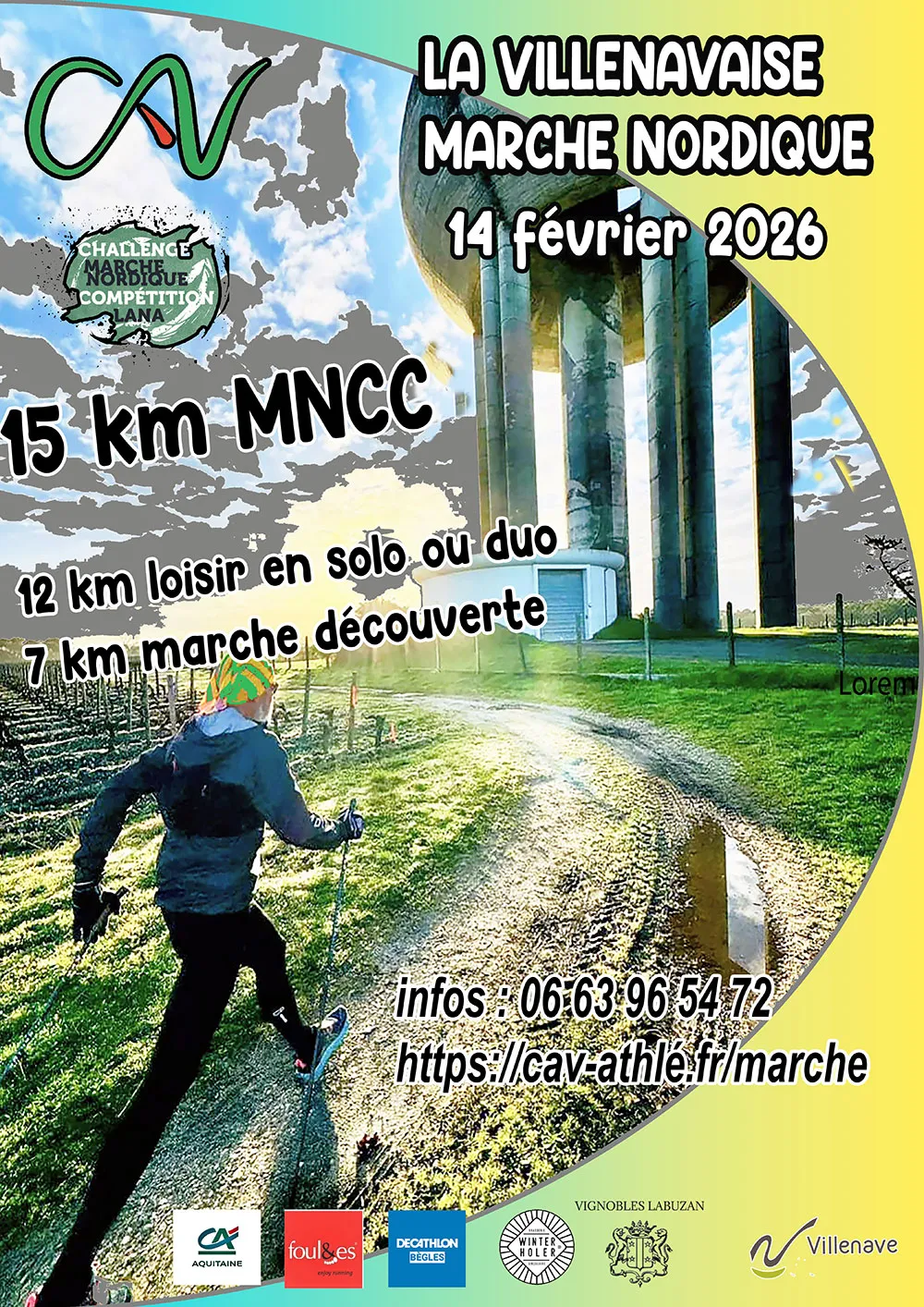 La Villenavaise marche nordique 2026 Inscription Résultats