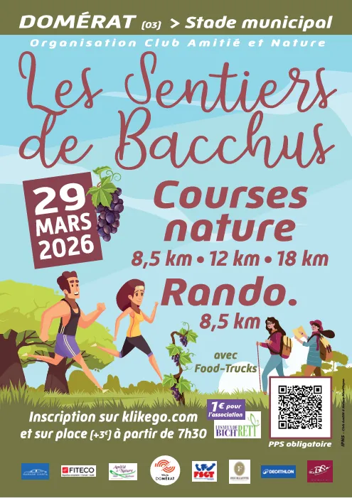 Les Sentiers de Bacchus 2026 Inscription Résultats