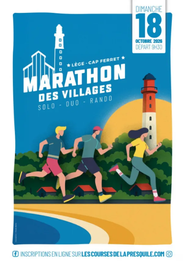 Marathon des Villages – Lege Cap Ferret 2026 Inscription Résultats