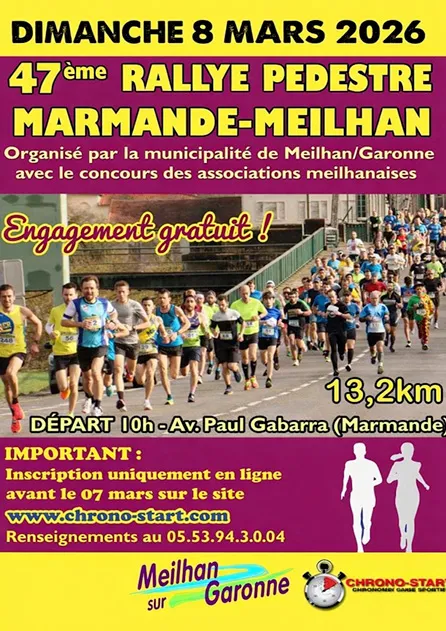 Rallye pédestre Marmande Meilhan 2026 Guide Inscription Résultats