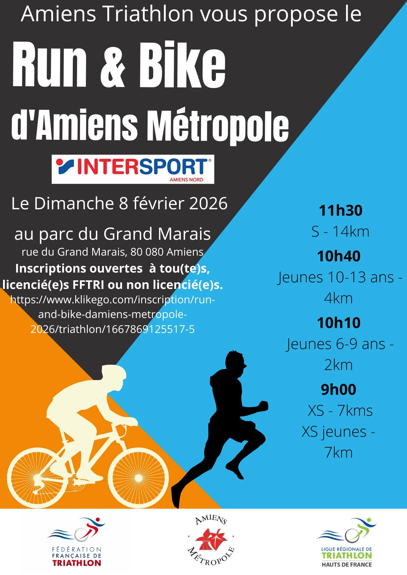 Run & Bike d&rsquo;Amiens Métropole 2026 Inscription Résultats