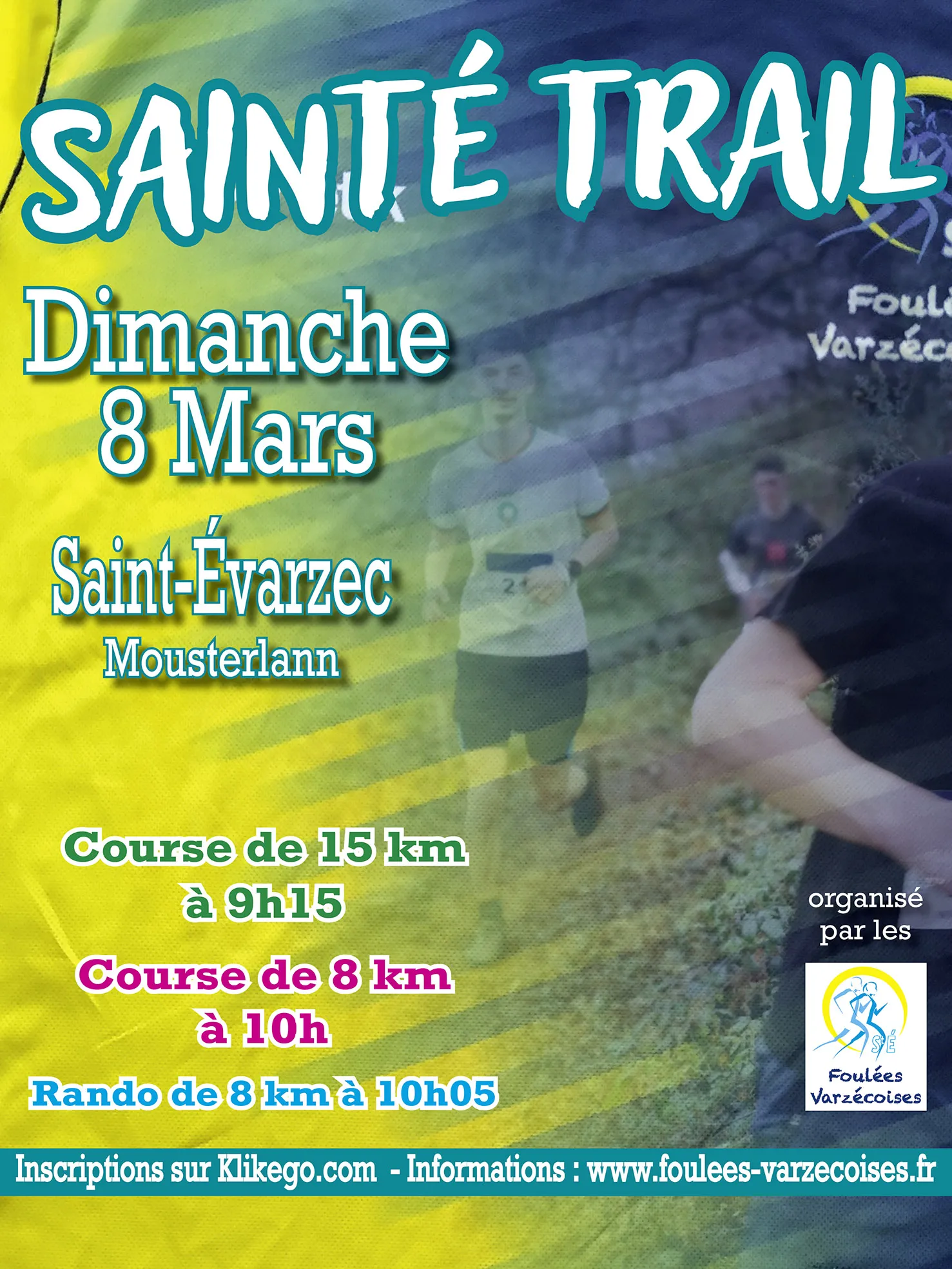 Sainté trail Saint Evarzec 2026 Inscription Résultats