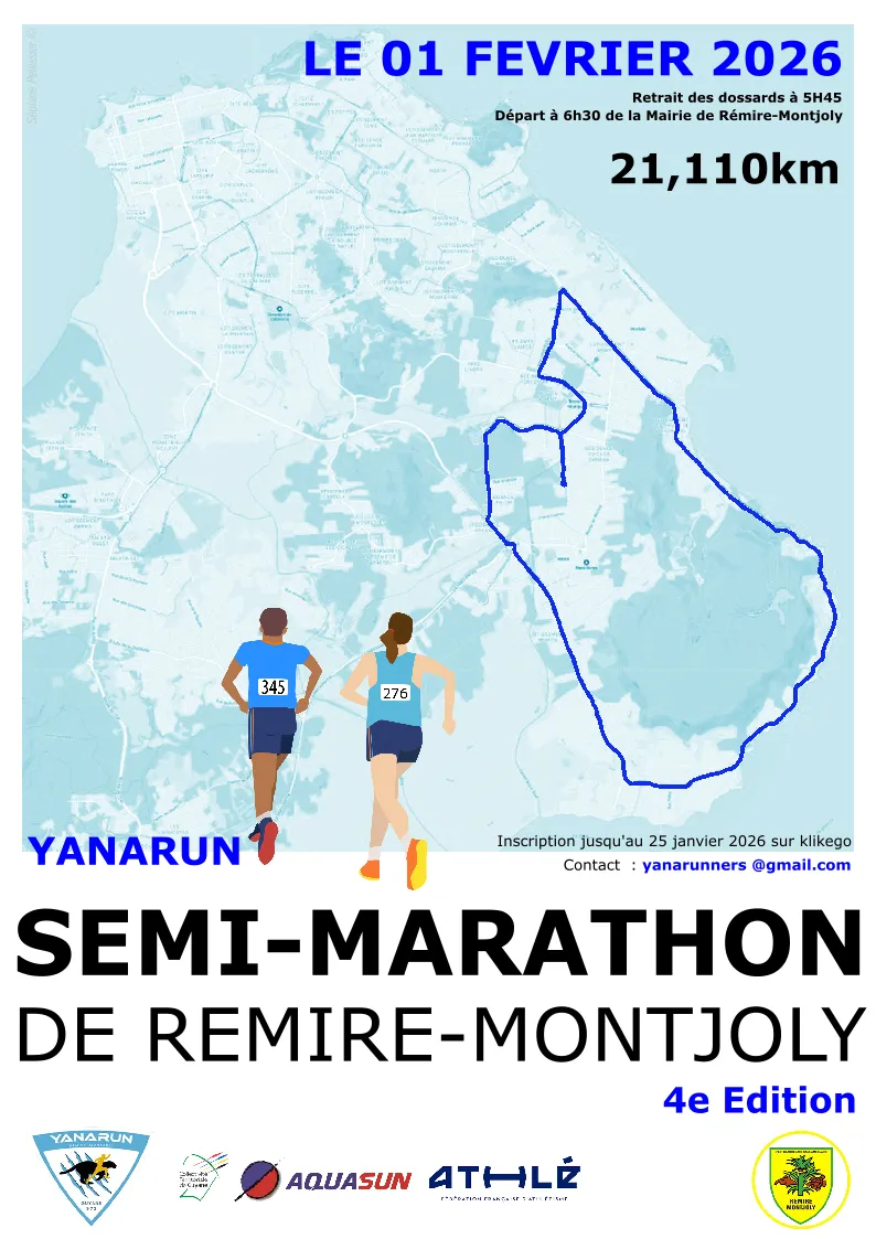 Semi marathon de Remire Montjoly 2026 Inscription Résultats