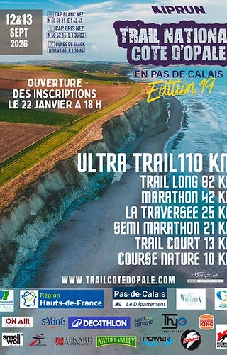 Trail côte d&rsquo;Opale en Pas de Calais 2026 Inscription Résultats