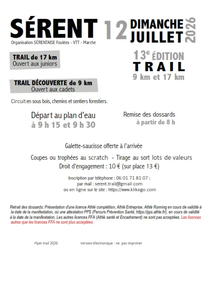 affiche de la course