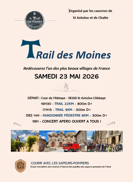 Trail des Moines – Saint Antoine l&rsquo;Abbaye 2026 Guide Inscription Résultats