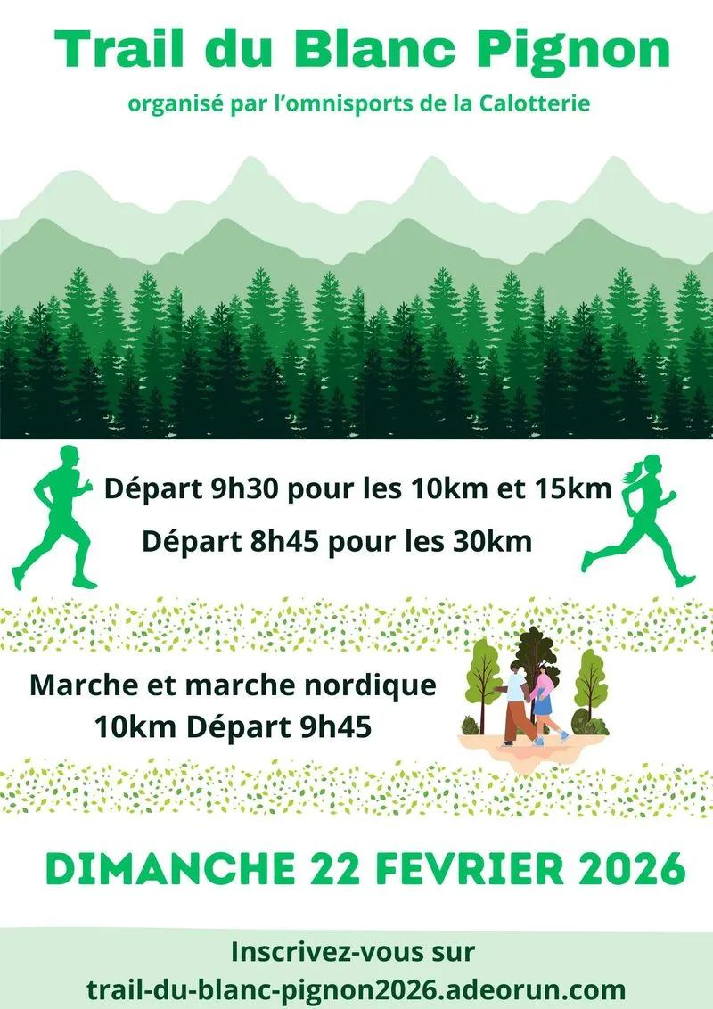 Trail du Blanc Pignon 2026 Inscription Résultats