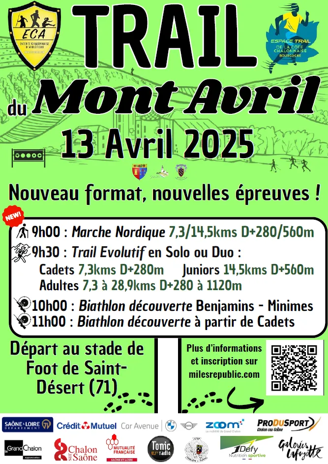 Trail du Mont Avril – Saint Désert 2026 Inscription Résultats