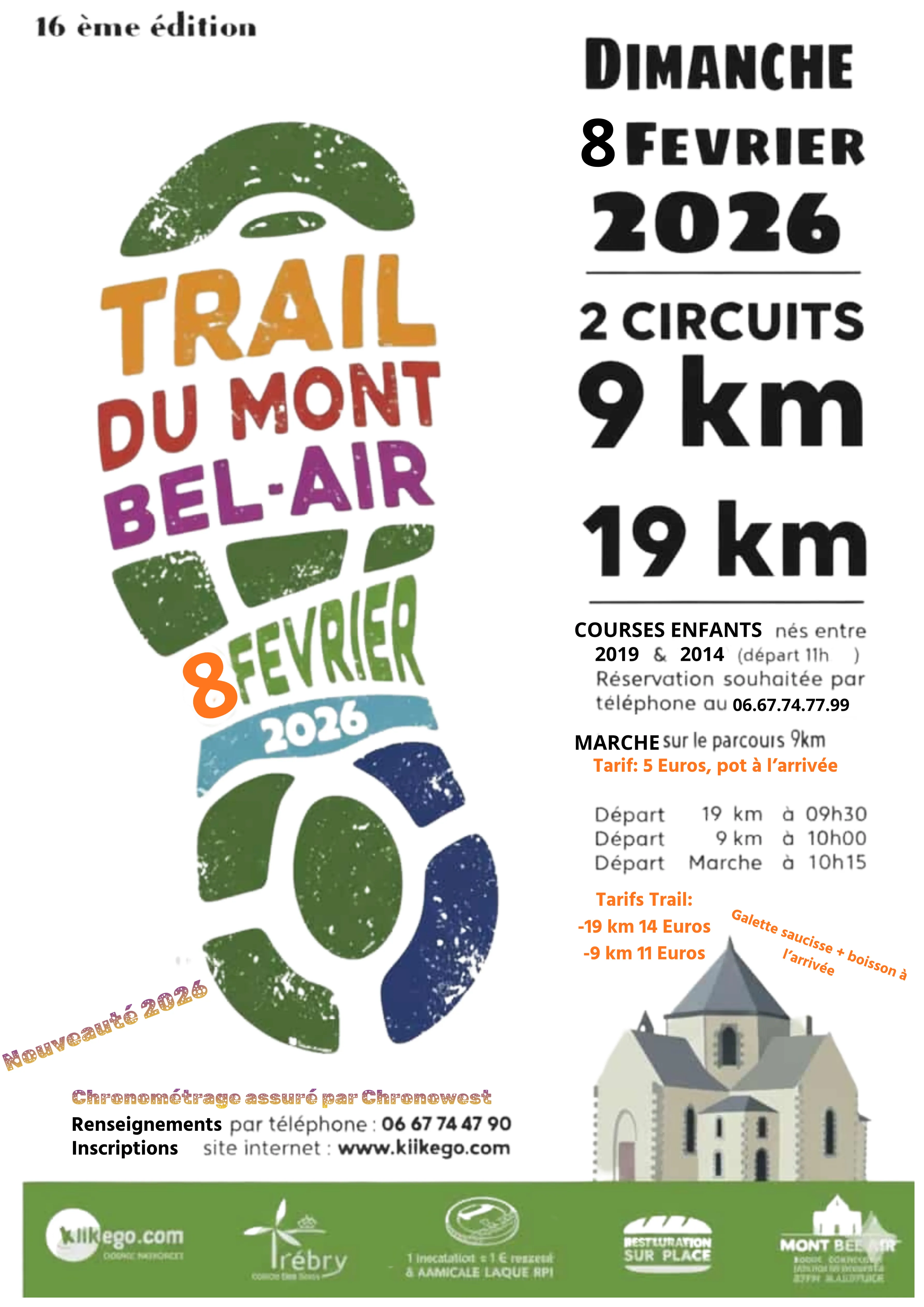 Trail du Mont Bel-Air 2026 Inscription Résultats