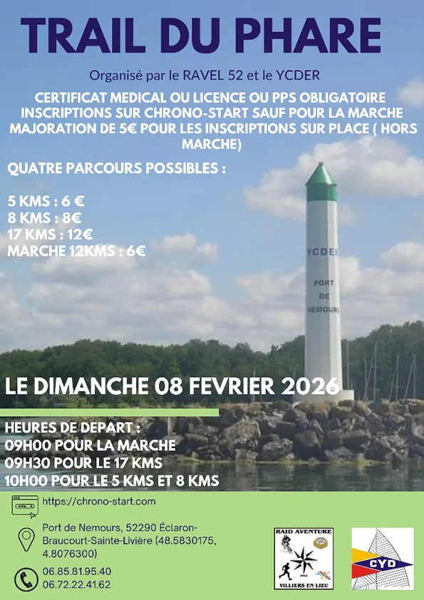Trail du Phare 2026 Inscription Résultats