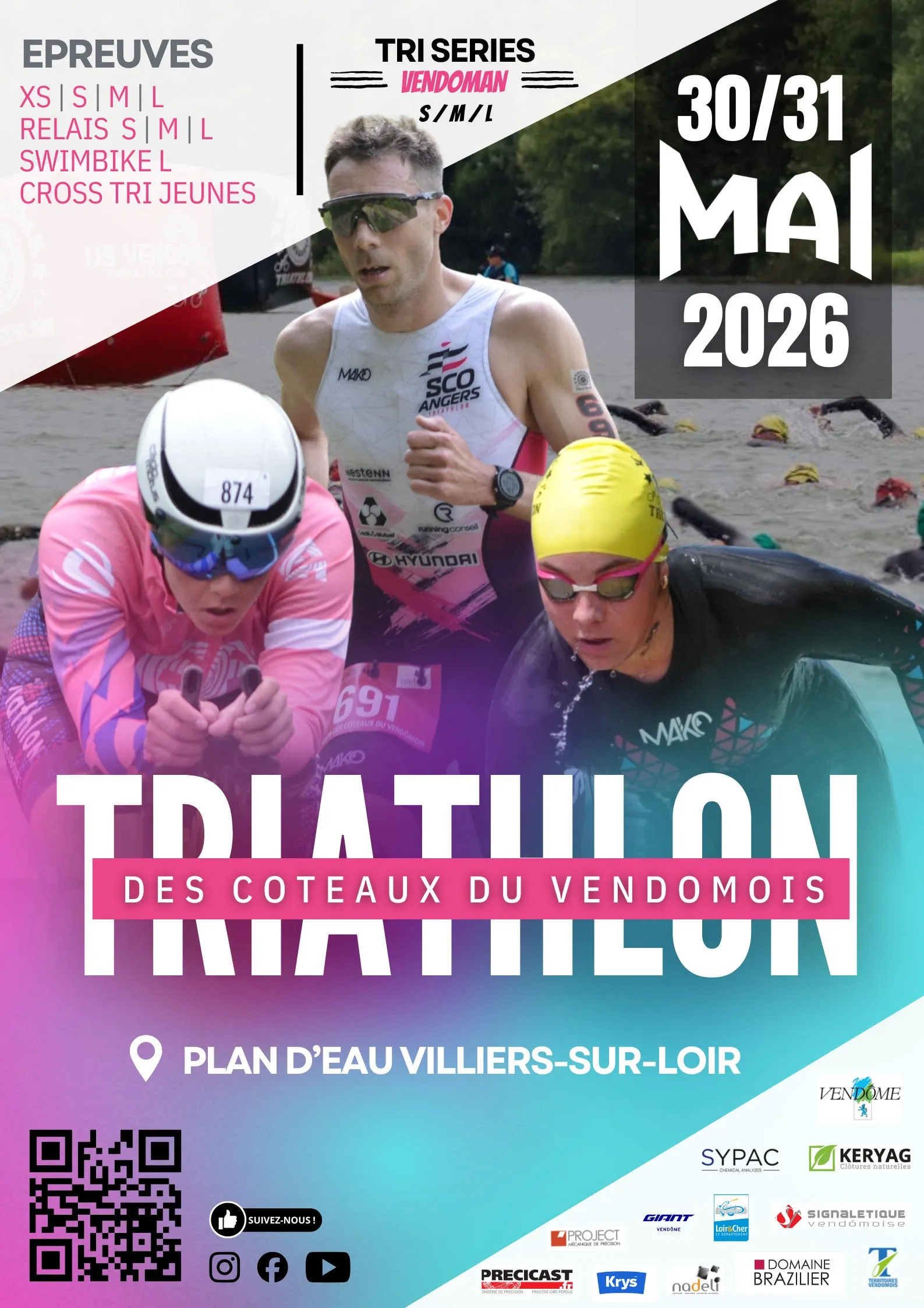 Triathlon des Coteaux du Vendômois 2026 Guide Inscription Résultats